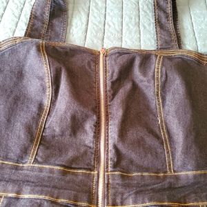 Women's Plus-Sized Denim Jumpsuit